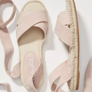 Splendid Womens Tereza Espadrille Lace Up Gladiator Suede Flats sandals sz 9.5